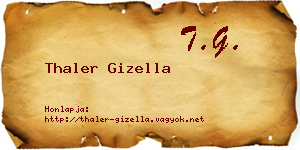 Thaler Gizella névjegykártya