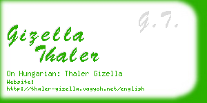 gizella thaler business card